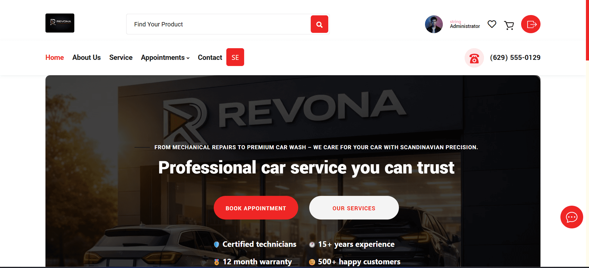 Revona — Car Service Platform